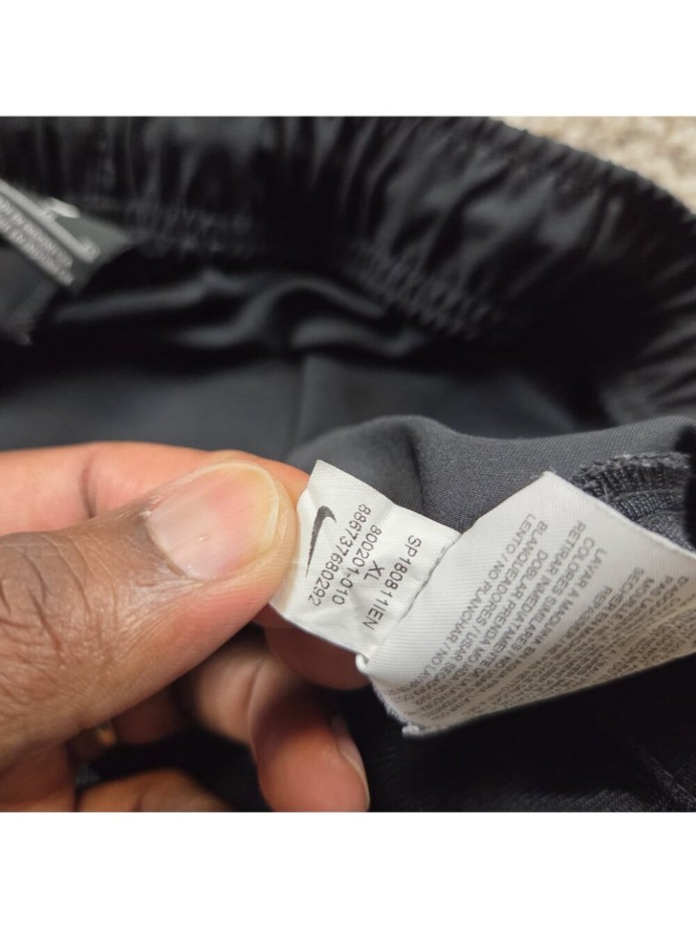 Nike Pants Mens XL Black Woven Training Athletic Straight Stretch Lightweight - Picture 4 of 7